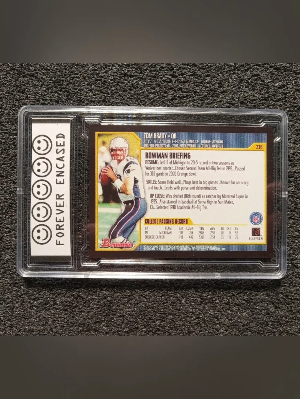 Tom Brady New England Patriots HOF Fooball Rookie Card